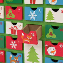 Load image into Gallery viewer, Handcrafted Wooden Santa House Christmas Countdown Calendar With Drawer