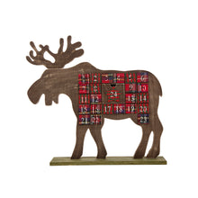 Load image into Gallery viewer, Handcrafted Wooden Christmas Countdown Calendar With Drawer (Reindeer)