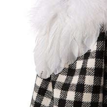 Load image into Gallery viewer, 12"H Black/White Plaid Angel Tree Topper