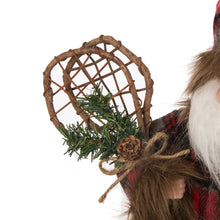 Load image into Gallery viewer, Handmade Plaid Santa Claus Figure Christmas Decoration Ornaments Holiday Decor 12-inch