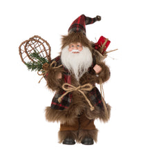 Load image into Gallery viewer, Handmade Plaid Santa Claus Figure Christmas Decoration Ornaments Holiday Decor 12-inch
