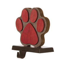 Load image into Gallery viewer, 6.50"H Wooden Metal Paw Stocking Holder
