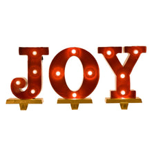 Load image into Gallery viewer, Christmas Stocking Holder 8.46"H "JOY" Stocking Holder Set