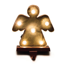 Load image into Gallery viewer, 7.48" Marquee LED Lighted Angel Christmas Stocking Holder Battery Operated