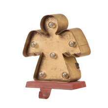 Load image into Gallery viewer, 7.48" Marquee LED Lighted Angel Christmas Stocking Holder Battery Operated