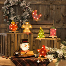 Load image into Gallery viewer, 7.48" Marquee LED Lighted Star Christmas Stocking Holder Battery Operated