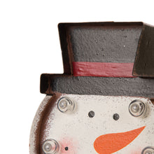 Load image into Gallery viewer, 7.48" Marquee LED Lighted Snowman Head Christmas Stocking Holder Battery Operated