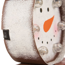 Load image into Gallery viewer, 7.48" Marquee LED Lighted Snowman Head Christmas Stocking Holder Battery Operated