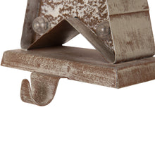Load image into Gallery viewer, 7.50"H Marquee LED Wooden/Metal Star Stocking Holder