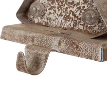 Load image into Gallery viewer, 7.50"H Marquee LED Wooden/Metal Christmas Tree Stocking Holder