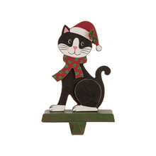 Load image into Gallery viewer, 7.50"H Wooden/Metal Cat Stocking Holder