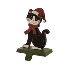 Load image into Gallery viewer, 7.50"H Wooden/Metal Cat Stocking Holder