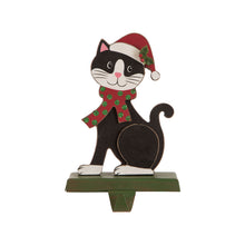 Load image into Gallery viewer, 7.50"H Wooden/Metal Cat Stocking Holder