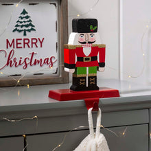 Load image into Gallery viewer, 7.00"H Wooden/Metal Nutcracker Stocking Holder