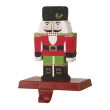 Load image into Gallery viewer, 7.00"H Wooden/Metal Nutcracker Stocking Holder