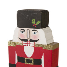 Load image into Gallery viewer, 7.00"H Wooden/Metal Nutcracker Stocking Holder