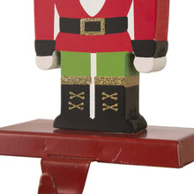 Load image into Gallery viewer, 7.00"H Wooden/Metal Nutcracker Stocking Holder