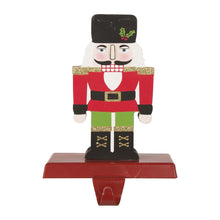 Load image into Gallery viewer, 7.00"H Wooden/Metal Nutcracker Stocking Holder