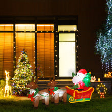 Load image into Gallery viewer, NorthLight 4 ft. Inflatable Santa Sleigh & Reindeer Lighted Christmas Yard Art Decor