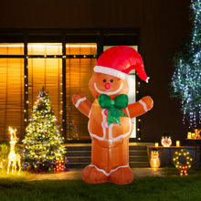 Load image into Gallery viewer, 7.87ft Christmas Lighted Gingerbread Man Inflatable Decor