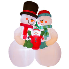 Load image into Gallery viewer, 8ft Lighted Inflatable Snowman Family Decor