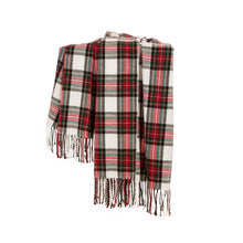 Load image into Gallery viewer, 100% Acrylic Dress Stewart Tartan Plaid Throw Blanket with Fringe, 50'' x 60''