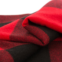 Load image into Gallery viewer, Plaid Check Tassel Throw Blanket, 50" x 60", Red