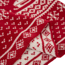 Load image into Gallery viewer, 50"L*60"W Knitted Acrylic Red Throw Blanket w/Tassels