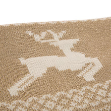 Load image into Gallery viewer, 50"L*60"W Knitted Acrylic Beige Throw Blanket w/Tassels