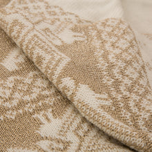 Load image into Gallery viewer, 50"L*60"W Knitted Acrylic Beige Throw Blanket w/Tassels