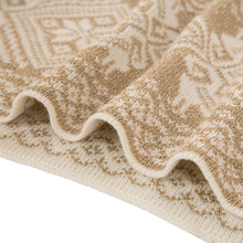 Load image into Gallery viewer, 50"L*60"W Knitted Acrylic Beige Throw Blanket w/Tassels
