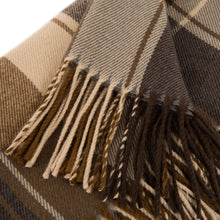 Load image into Gallery viewer, Plaid Woven Throw Blanket Winter Lattice Shawl Wrap with Tassels, Khaki, 50 × 60 Inch