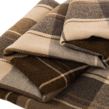 Load image into Gallery viewer, Plaid Woven Throw Blanket Winter Lattice Shawl Wrap with Tassels, Khaki, 50 × 60 Inch