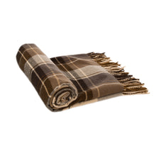 Load image into Gallery viewer, Plaid Woven Throw Blanket Winter Lattice Shawl Wrap with Tassels, Khaki, 50 × 60 Inch