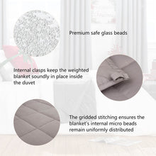 Load image into Gallery viewer, 72"L*48"W Cotton Shell Quilted Weighted Blanket With Polyester Filling - Gray 12lbs