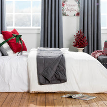 Load image into Gallery viewer, 72"L*48"W Cotton Shell Quilted Weighted Blanket With Polyester Filling - Gray 12lbs