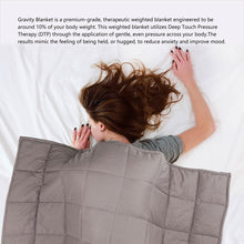 Load image into Gallery viewer, 72"L*48"W Cotton Shell Quilted Weighted Blanket With Polyester Filling - Gray 12lbs
