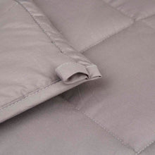 Load image into Gallery viewer, 72"L*48"W Cotton Shell Quilted Weighted Blanket With Polyester Filling - Gray 12lbs