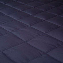 Load image into Gallery viewer, 72"L*48"W Cotton Shell Quilted Weighted Blanket With Polyester Filling - Navy Blue 12lbs