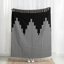 Load image into Gallery viewer, 60"L*50"W Woven Cotton Geometric Jacquard Throw, 600g
