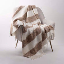 Load image into Gallery viewer, 60"L*50"W Woven Acrylic Gray Striped Jacquard Throw 780g