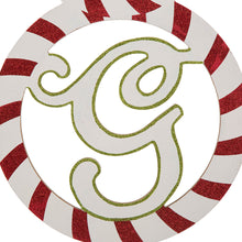 Load image into Gallery viewer, Wooden Snowman Monogram Letter "G" Christmas Ornament