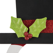 Load image into Gallery viewer, Wooden Snowman Monogram Letter "G" Christmas Ornament