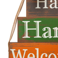 Load image into Gallery viewer, 11.81"L Wooden Happy Harvest Block Set