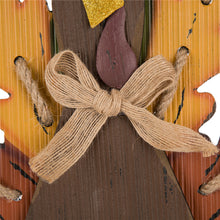 Load image into Gallery viewer, Burlap Wooden Turkey Decor for Thanksgiving