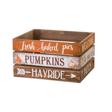 Load image into Gallery viewer, Wooden Pumpkin Storage Crates, Set of 2