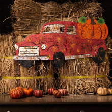 Load image into Gallery viewer, 25"L Metal Rusty Truck Yard Stake or Standing Decor or Hanging Decor