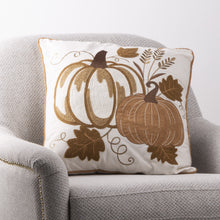 Load image into Gallery viewer, 20"L Cotton Embroidered Pumpkin Pillow Cover