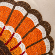 Load image into Gallery viewer, 18"L x 18"W Cotton Embroidered Turkey Pillow Cover