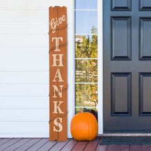 Load image into Gallery viewer, 51.57" H Wooden "Give THANKS" Porch Sign Board with Cane Decoration